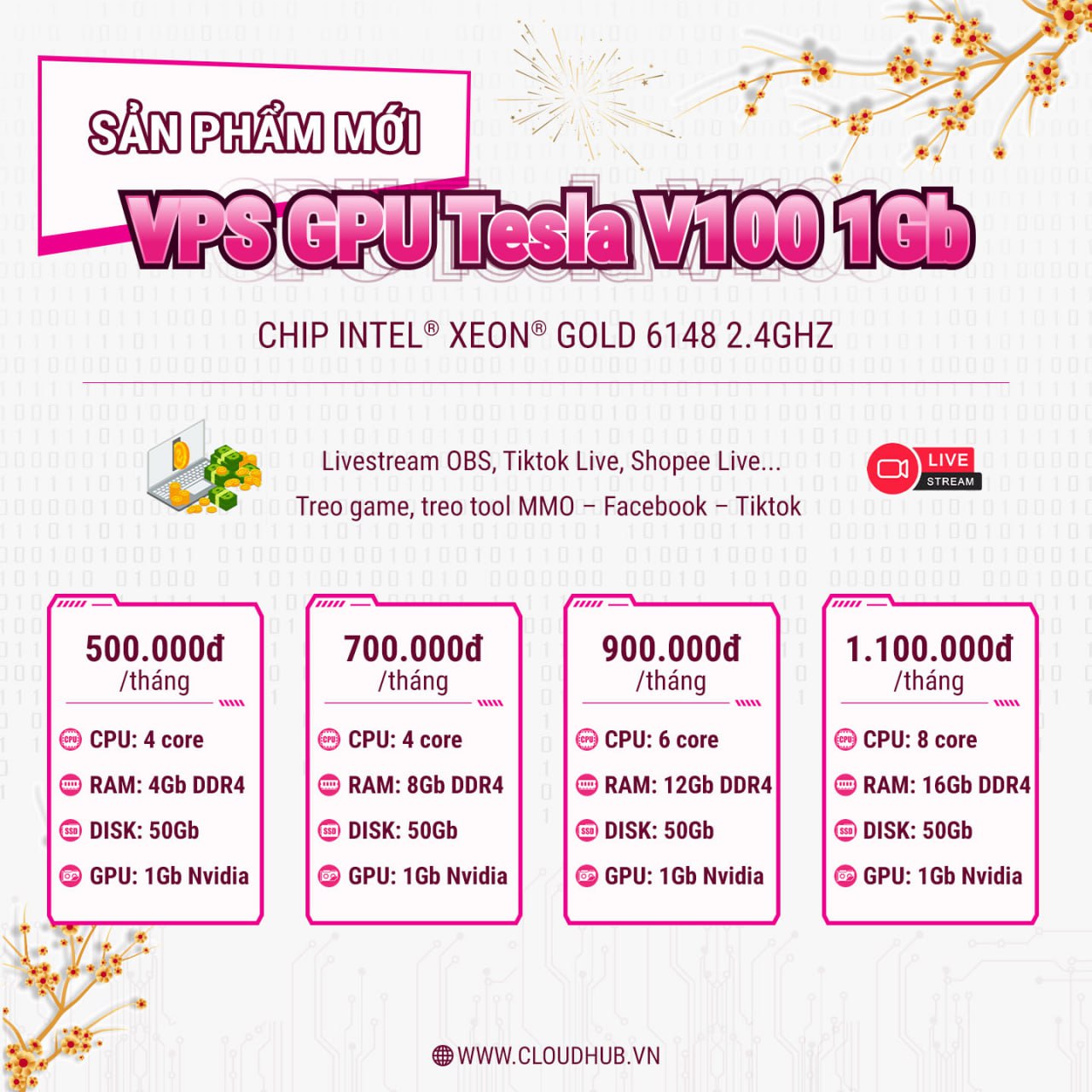 VPS GPU TESLA V100 1Gb